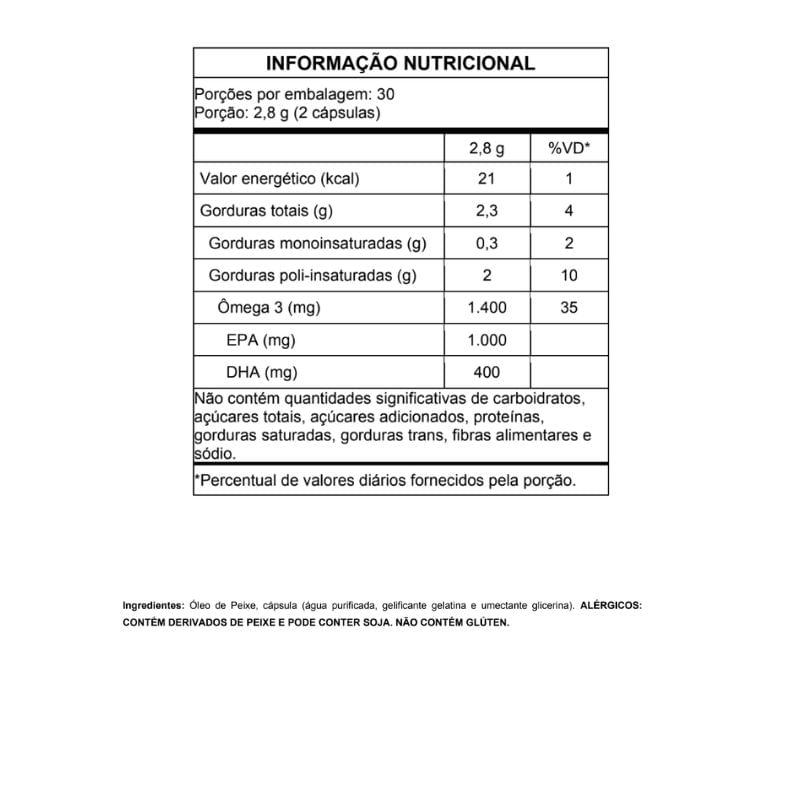 Informações nutricionais