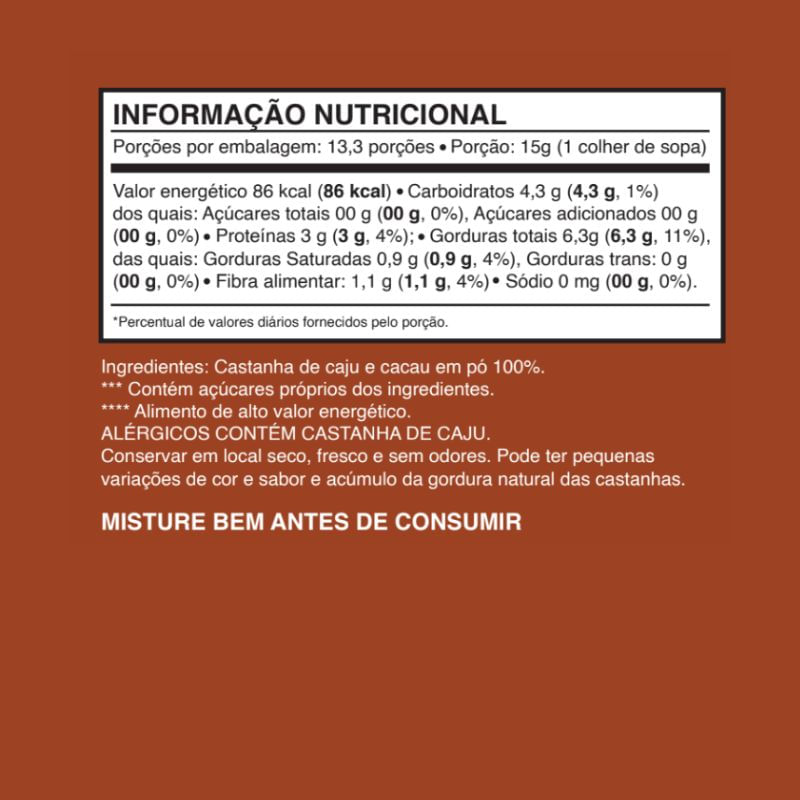 Informações nutricionais