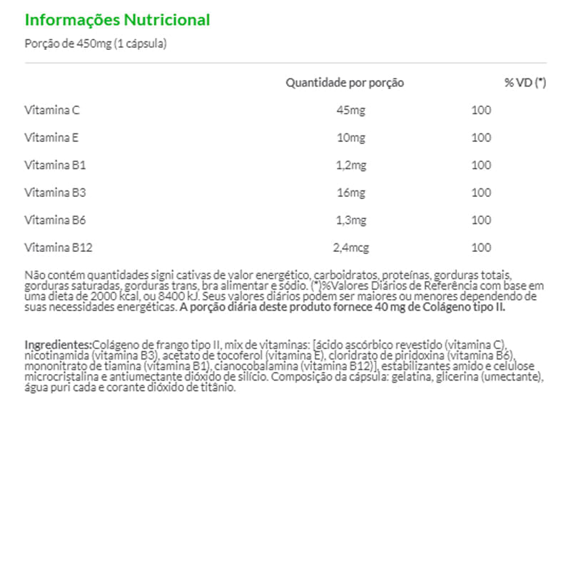 Informações nutricionais