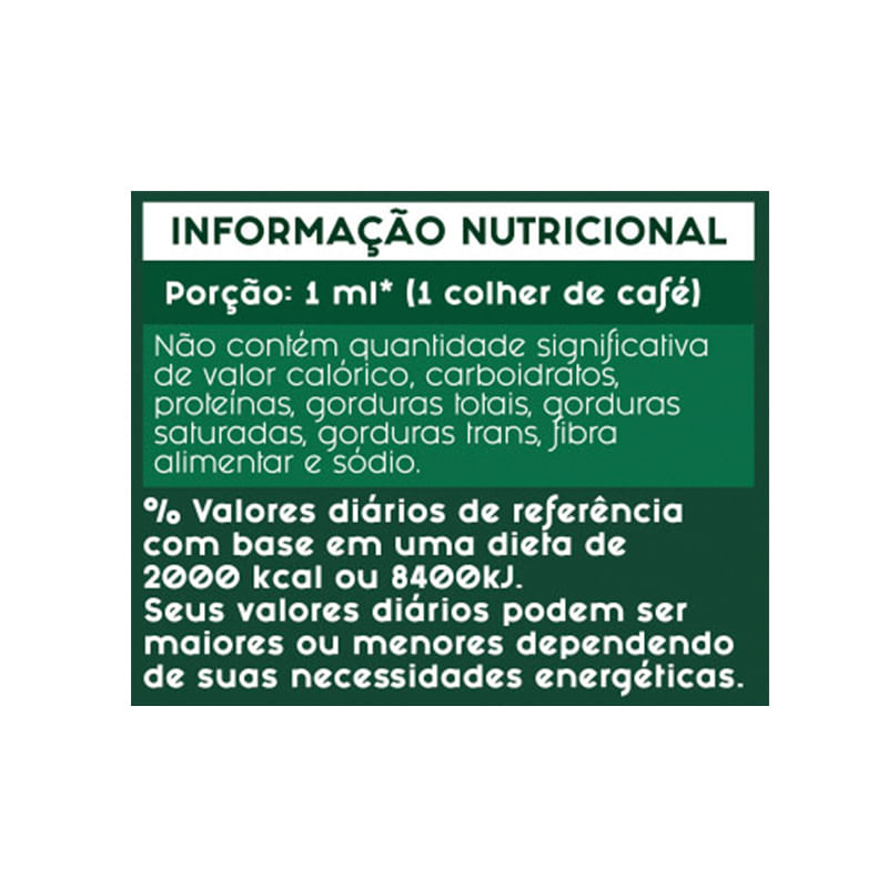 Informações nutricionais