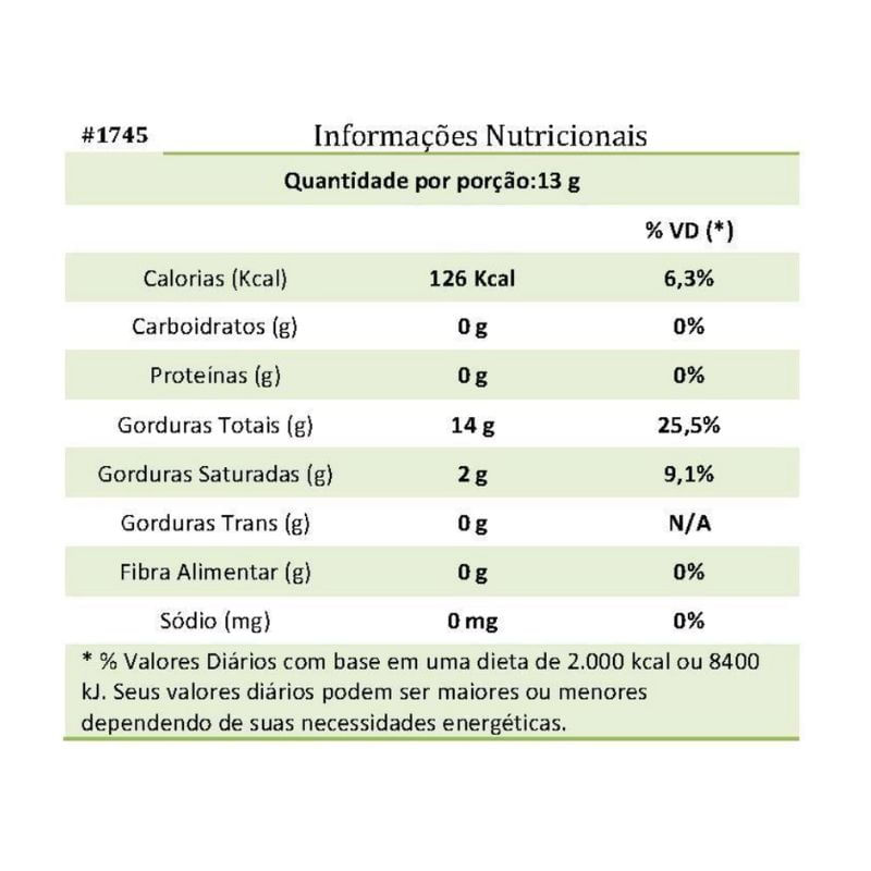 Informações nutricionais