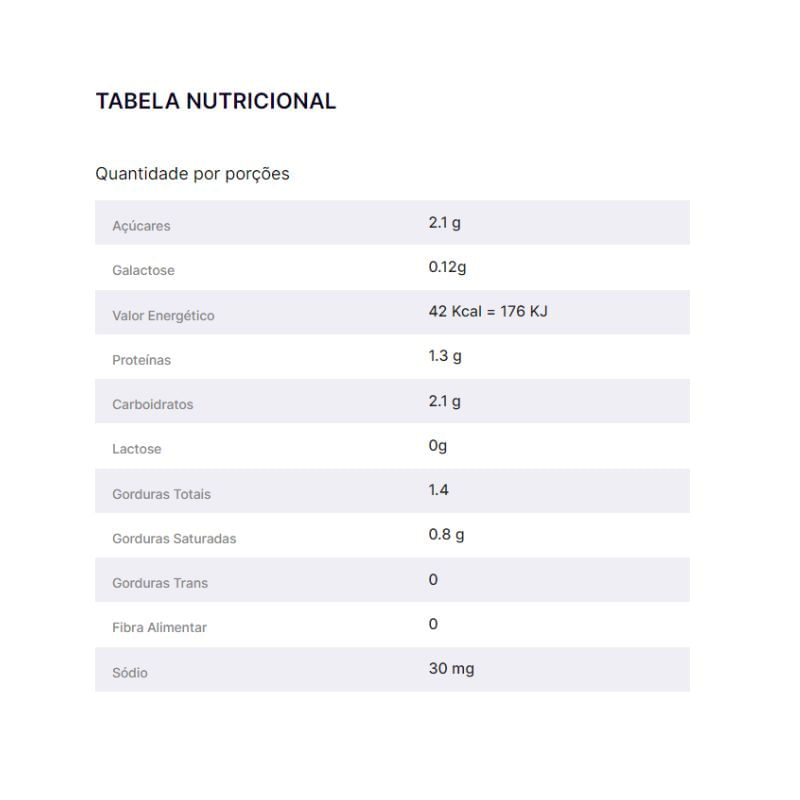 Informações nutricionais