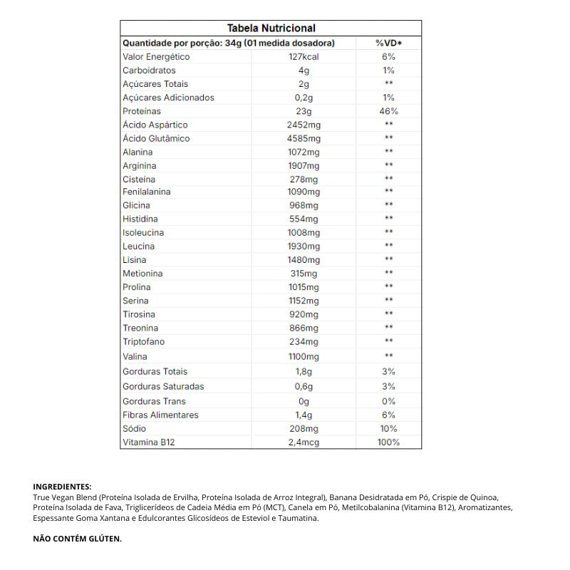 Informações nutricionais