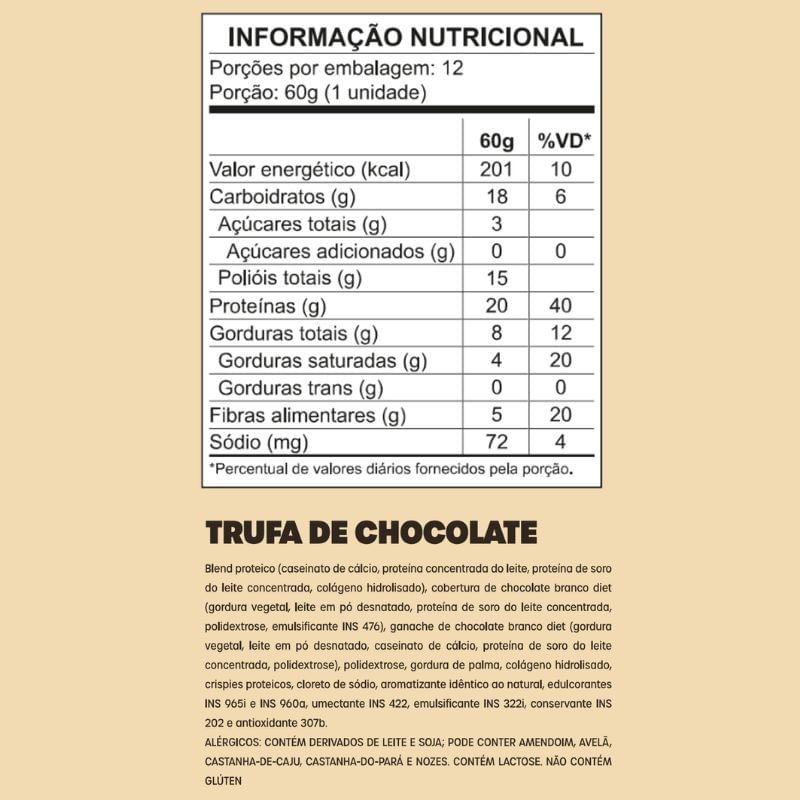 Informações nutricionais