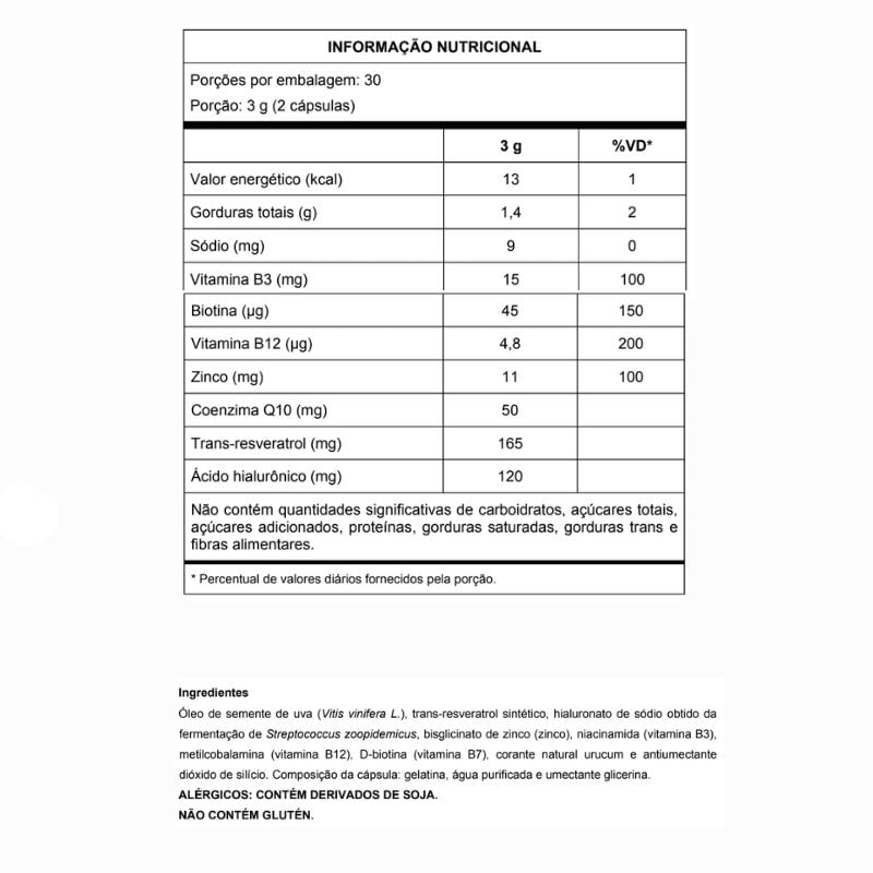 Informações nutricionais