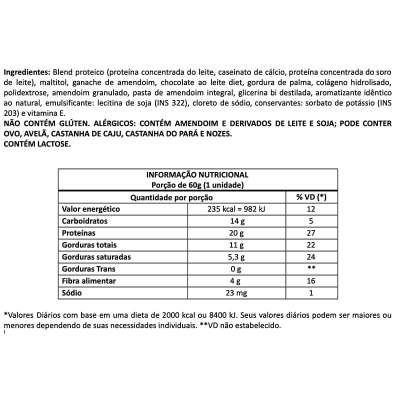 Informações nutricionais