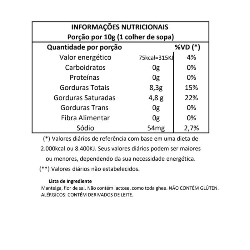 Informações nutricionais