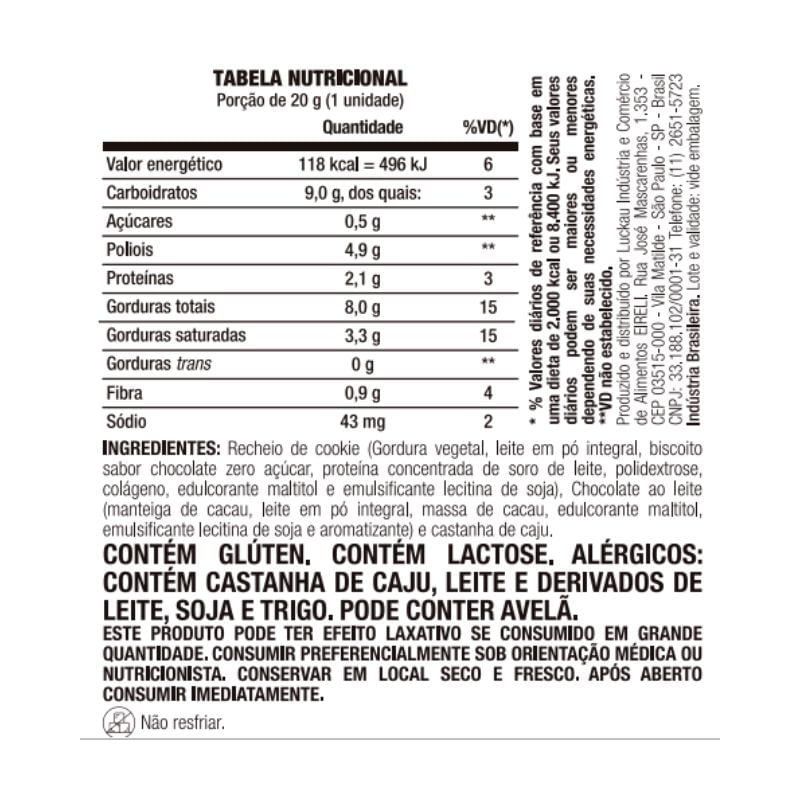 Informações nutricionais