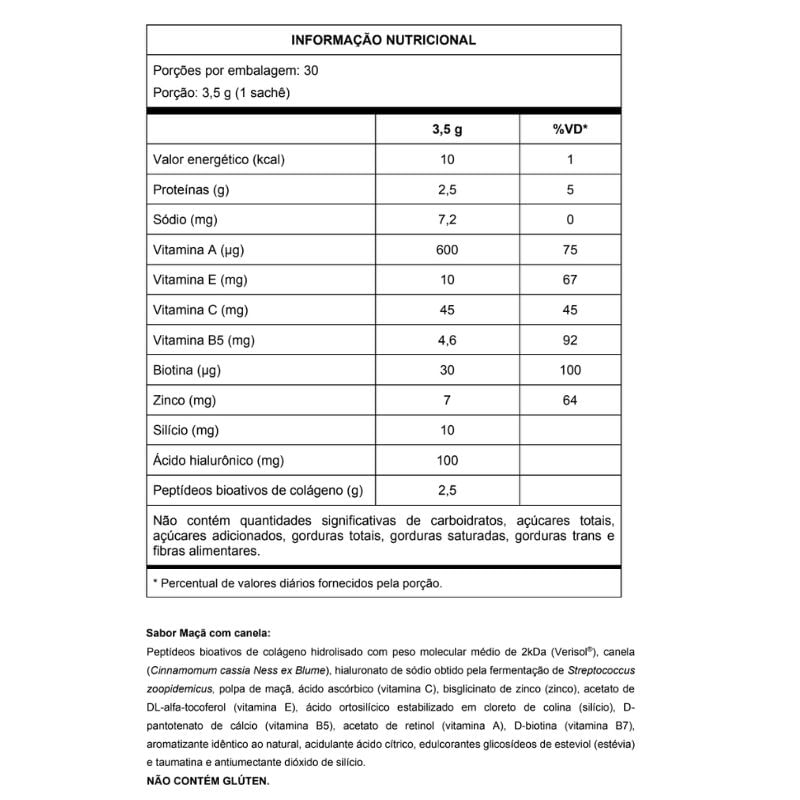 Informações nutricionais