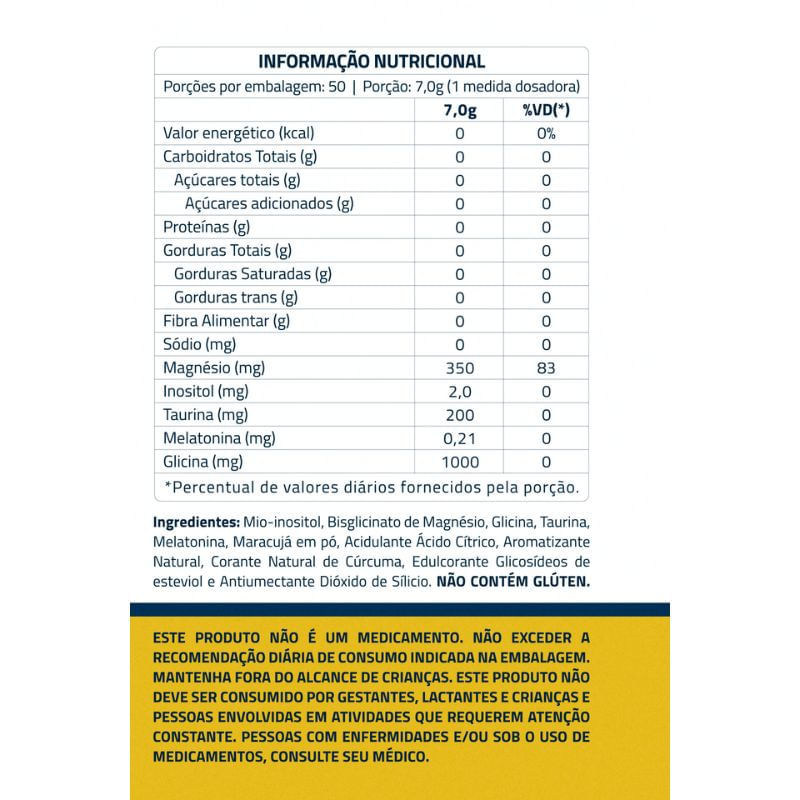 Informações nutricionais