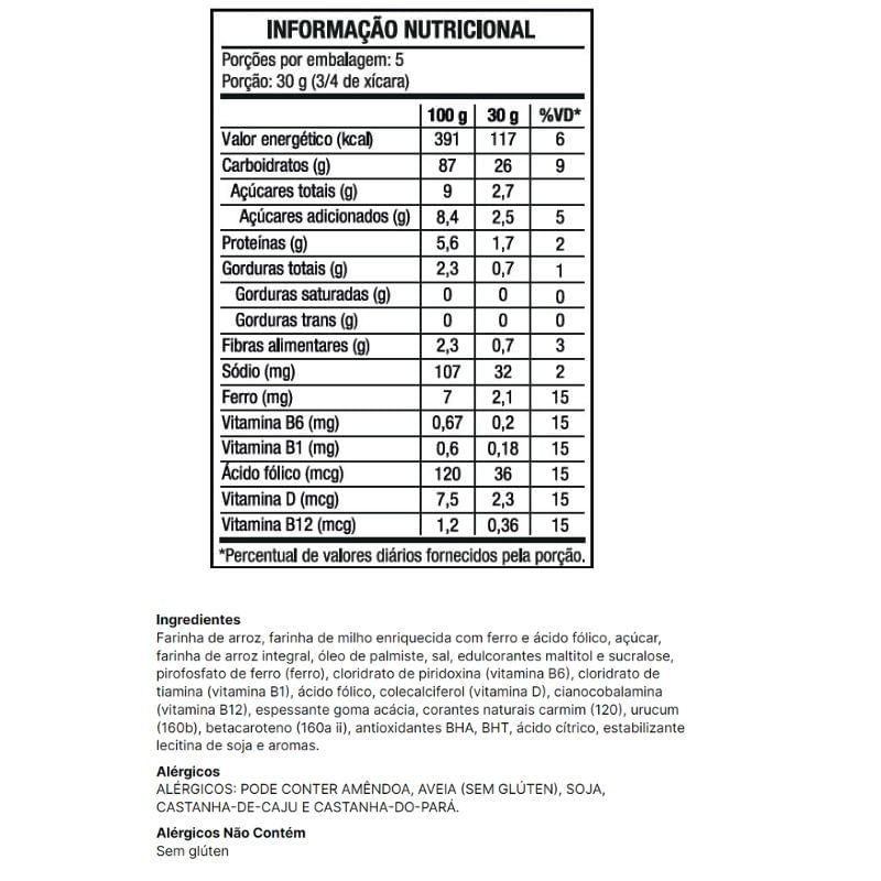 Informações nutricionais