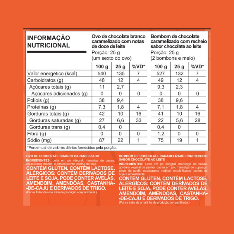 Informações nutricionais