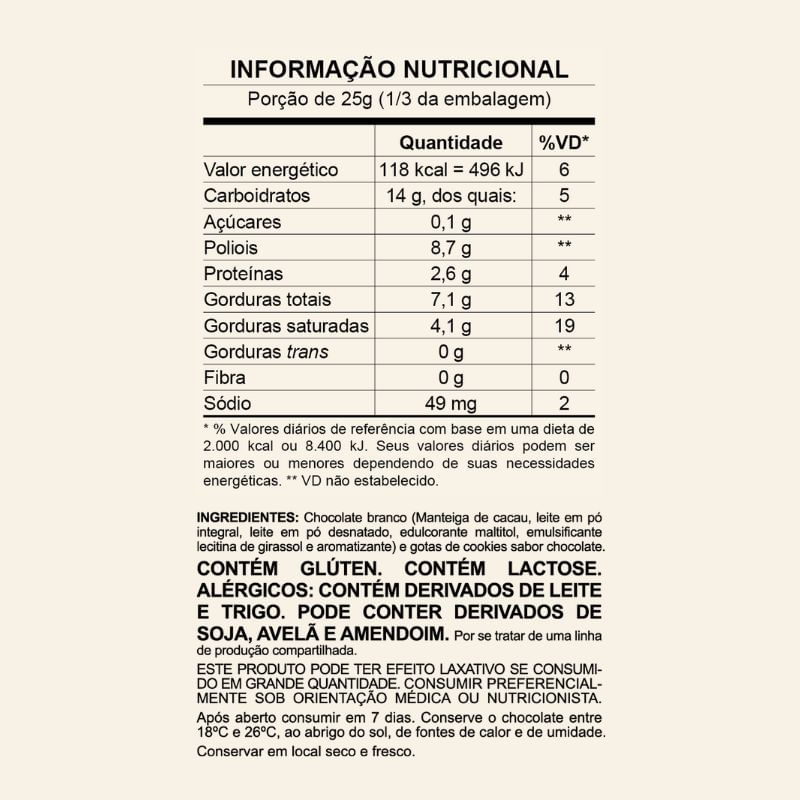 Informações nutricionais