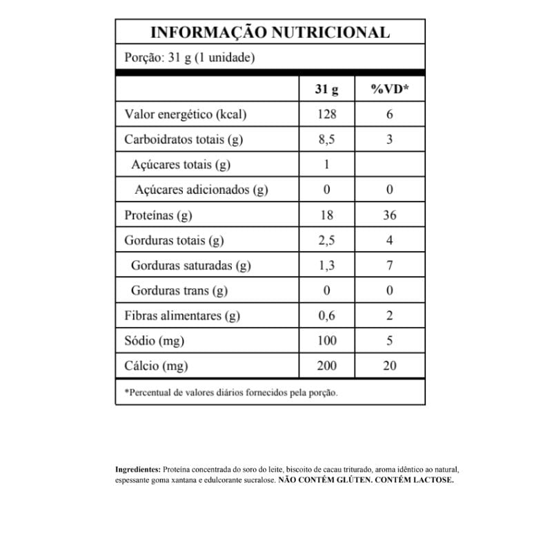 Informações nutricionais