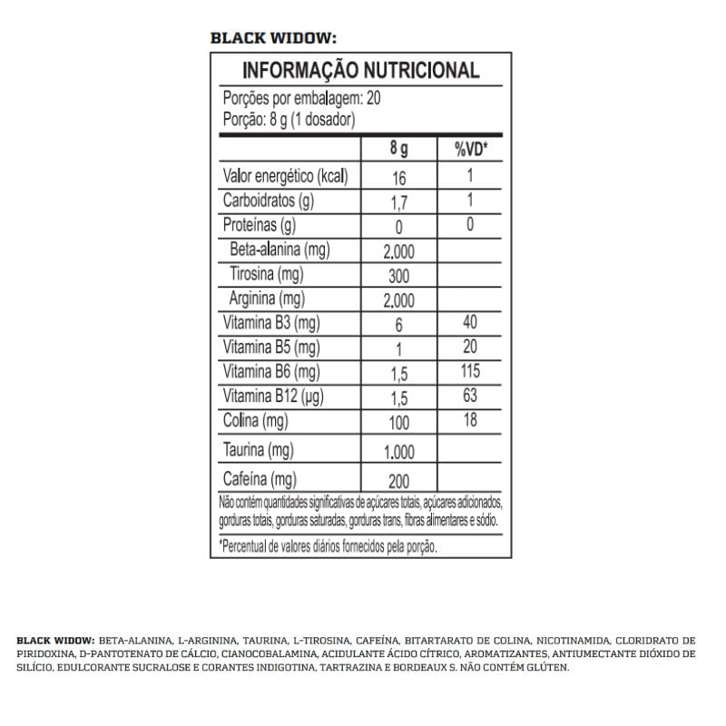 Informações nutricionais