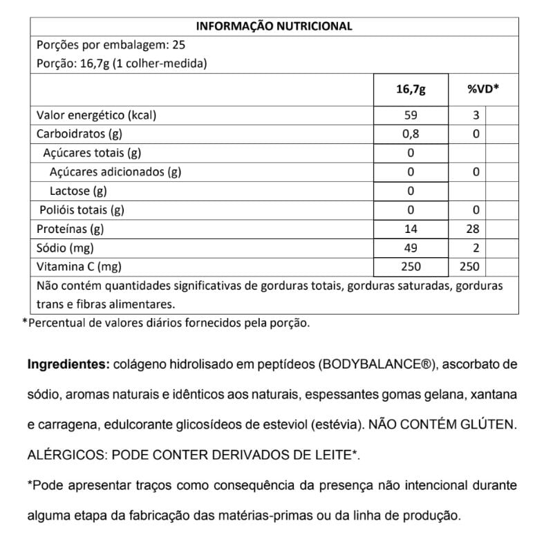 Informações nutricionais