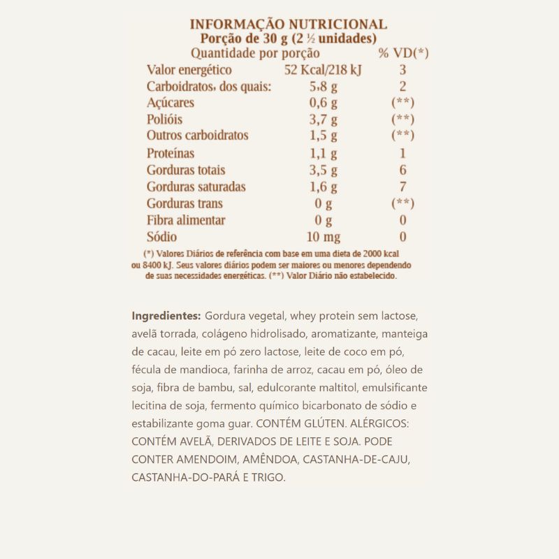 Informações nutricionais