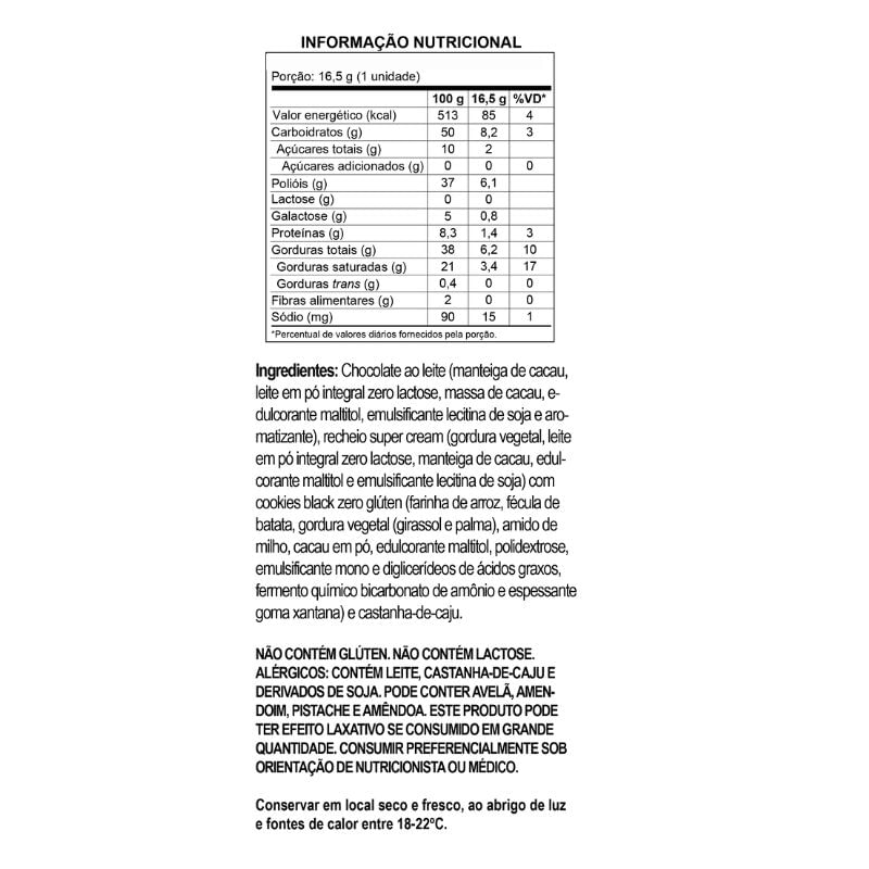 Informações nutricionais