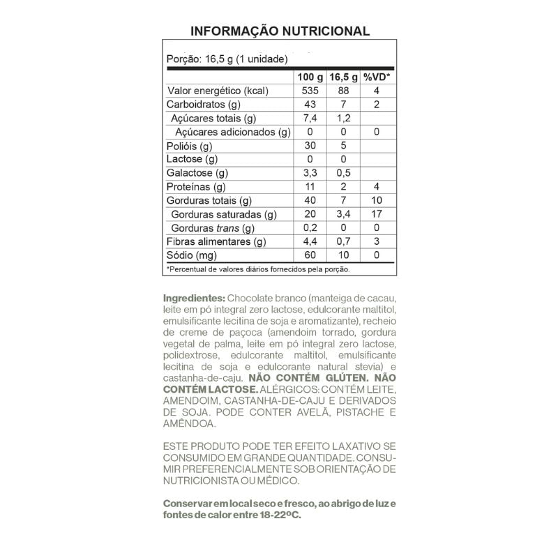 Informações nutricionais