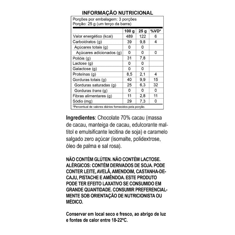 Informações nutricionais