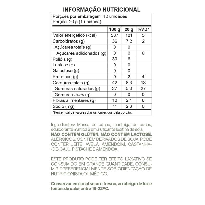 Informações nutricionais