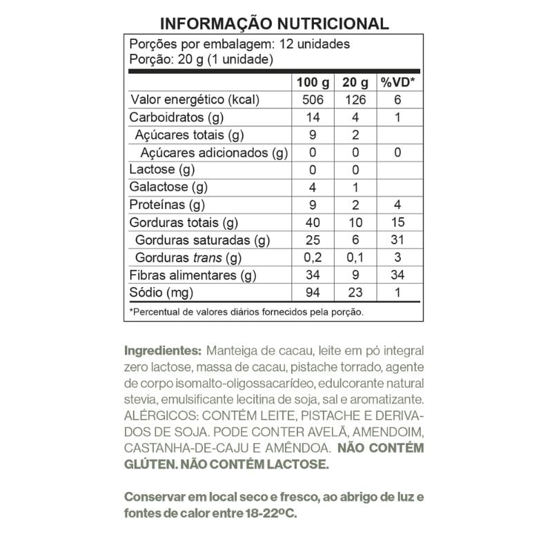 Informações nutricionais