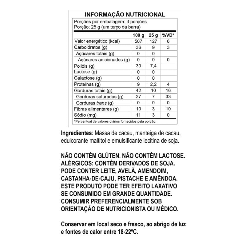 Informações nutricionais