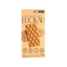 Barra Choco Branco com Cookies Luckau 75g