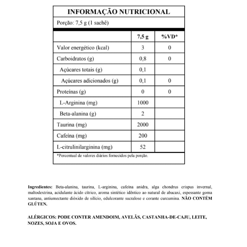 Informações nutricionais