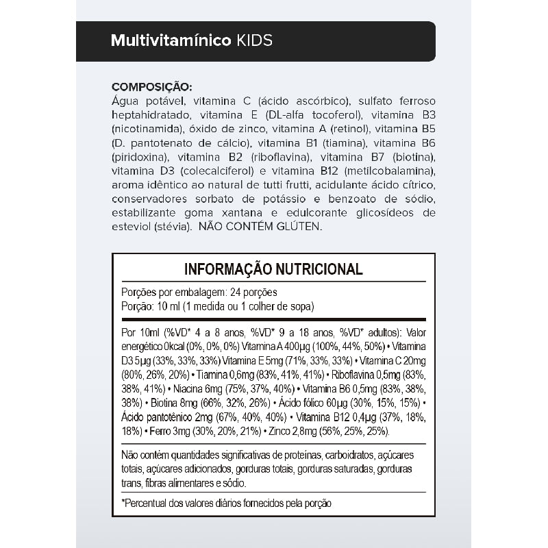 Informações nutricionais