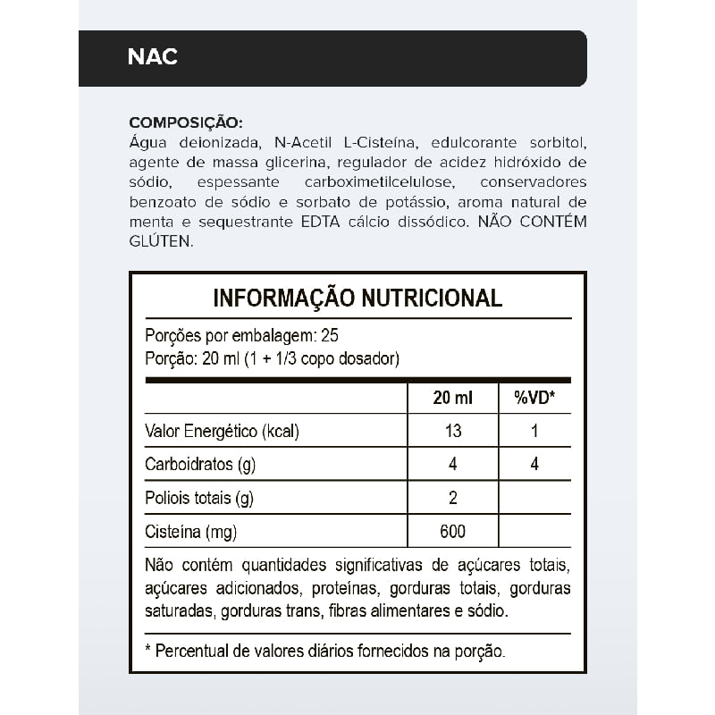 Informações nutricionais