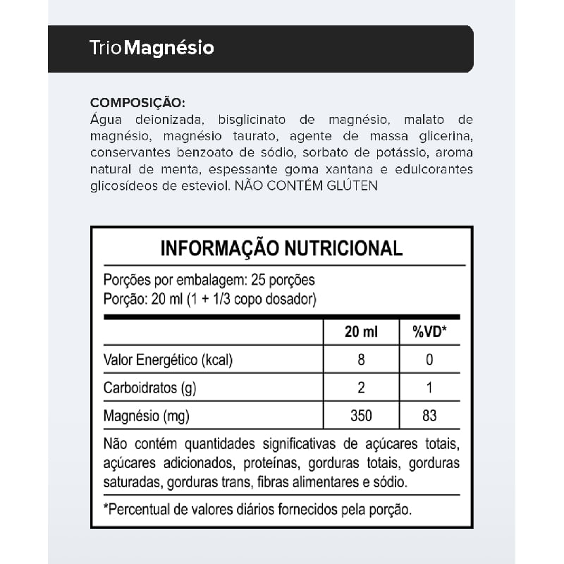 Informações nutricionais