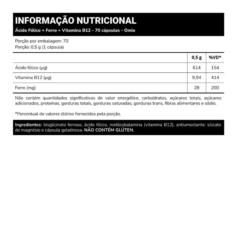 Informações nutricionais