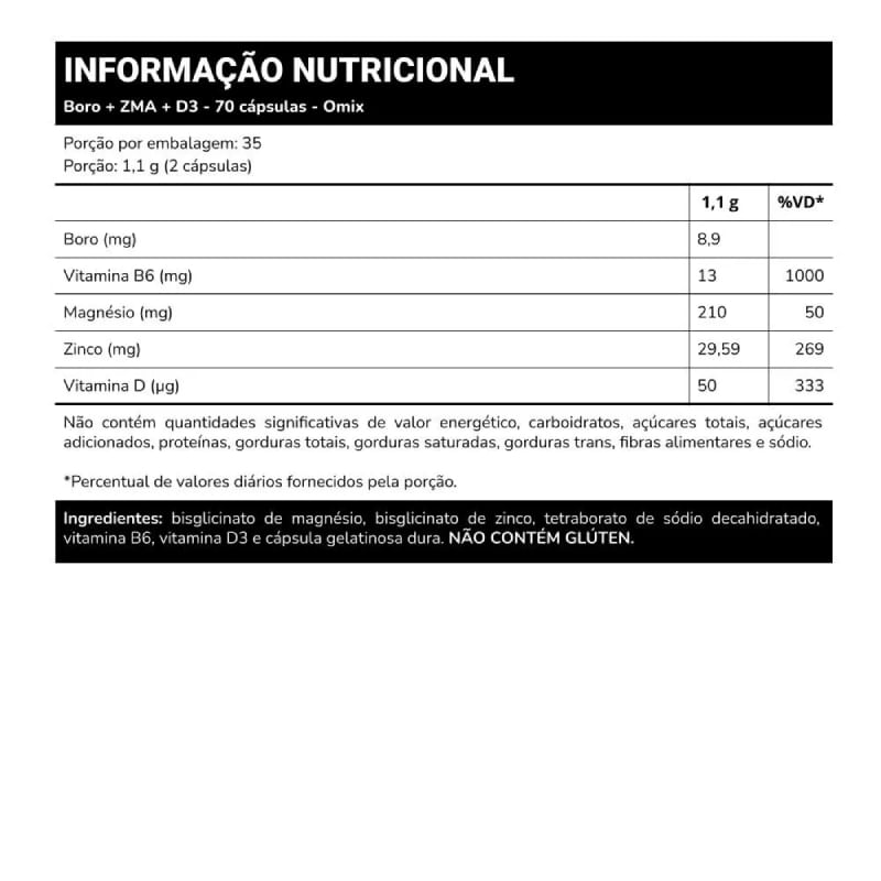 Informações nutricionais