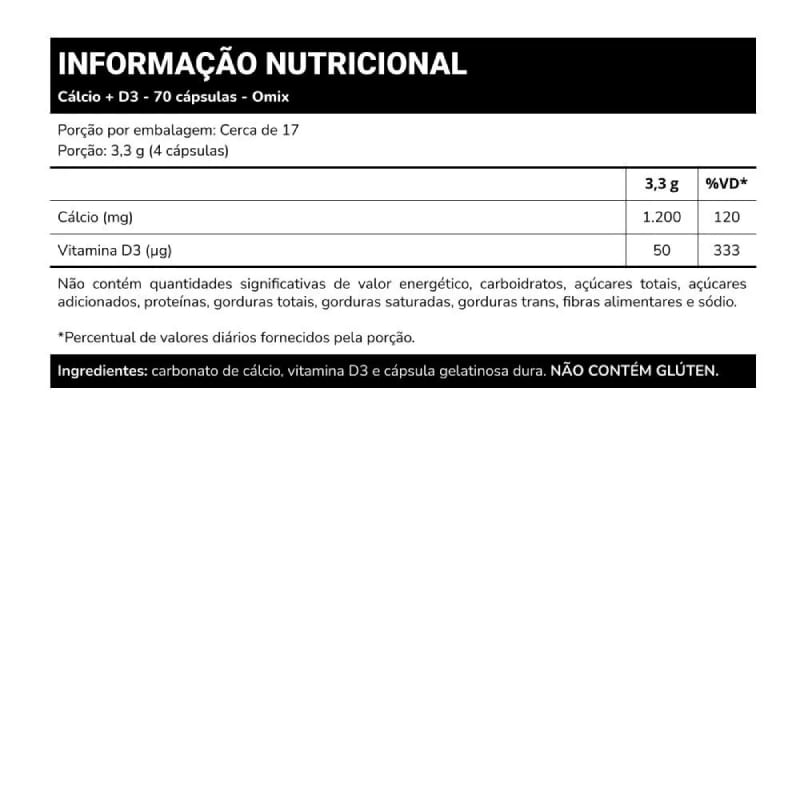 Informações nutricionais