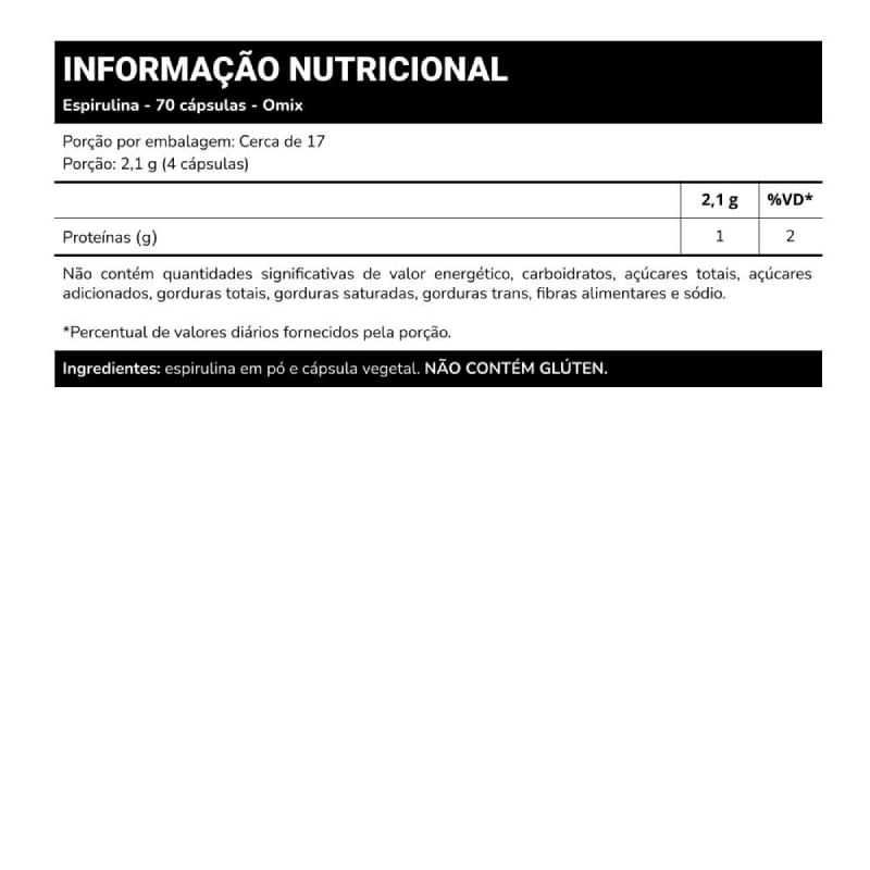 Informações nutricionais