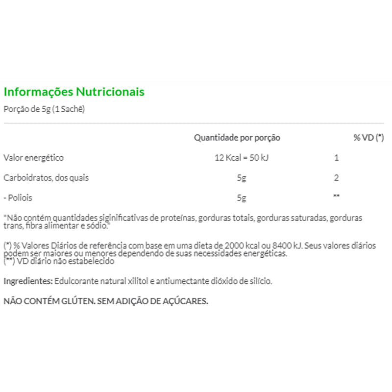 Informações nutricionais