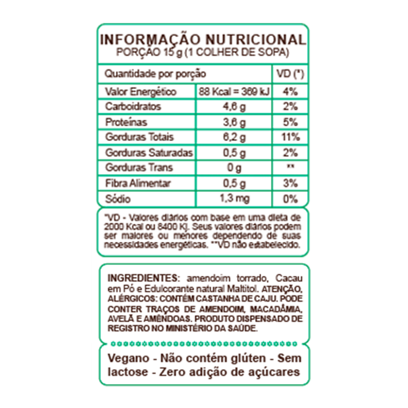 Informações nutricionais