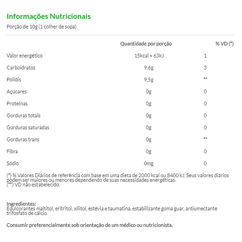 Informações nutricionais