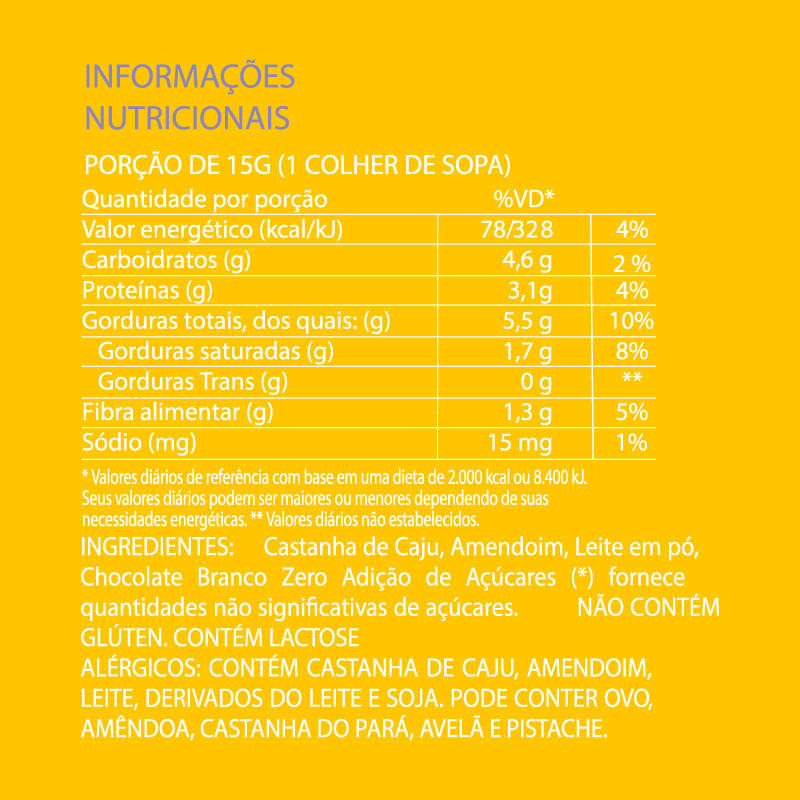 Informações nutricionais