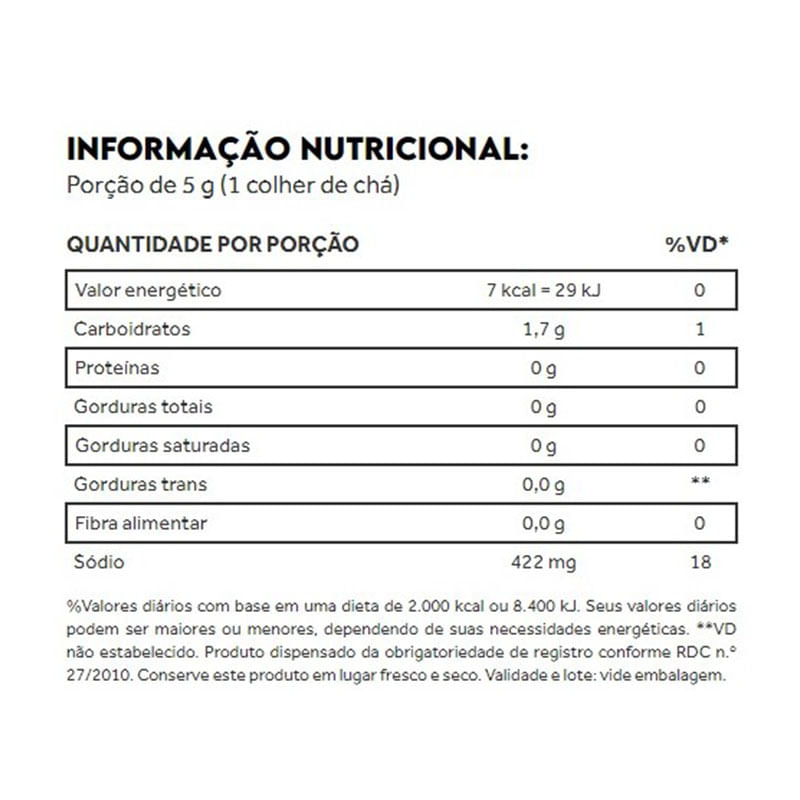 Informações nutricionais