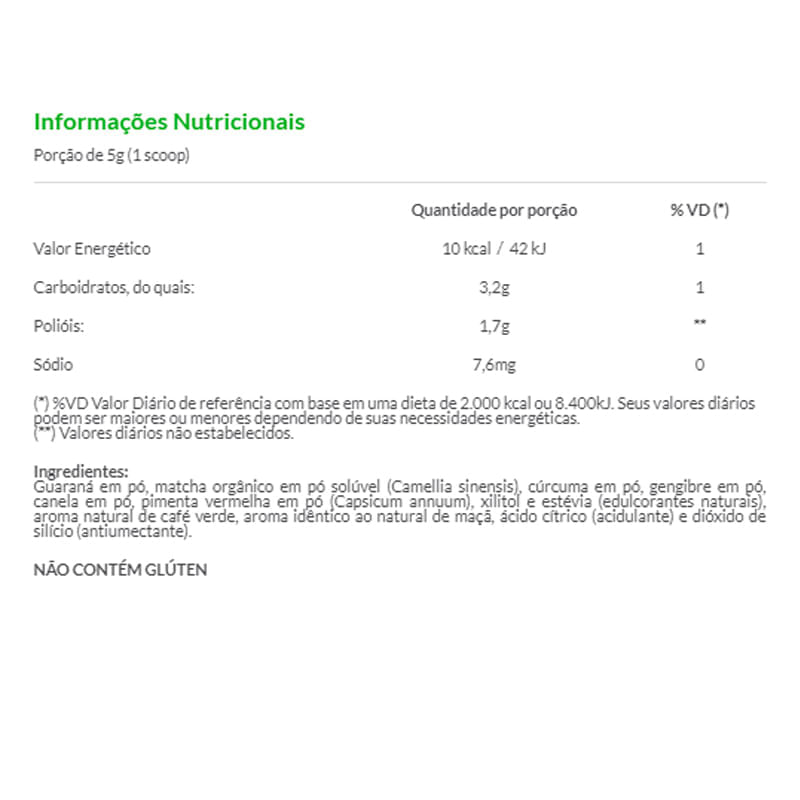 Informações nutricionais