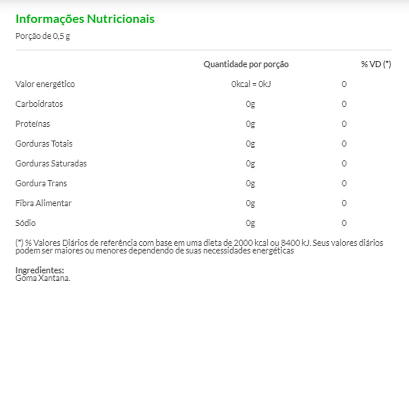 Informações nutricionais