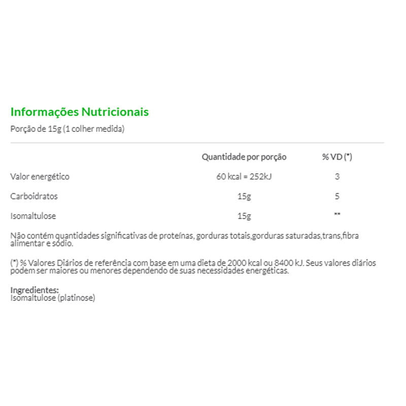 Informações nutricionais