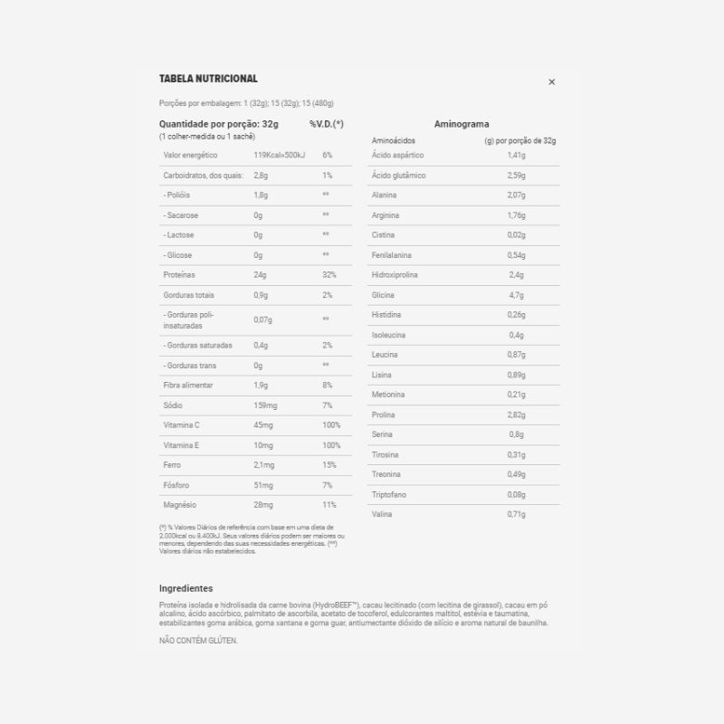 Informações nutricionais