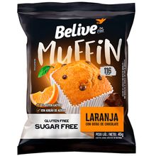 Muffin Sabor Laranja com Chocolate Zero 40g - Belive