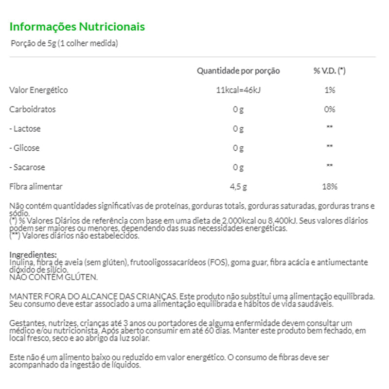 Informações nutricionais