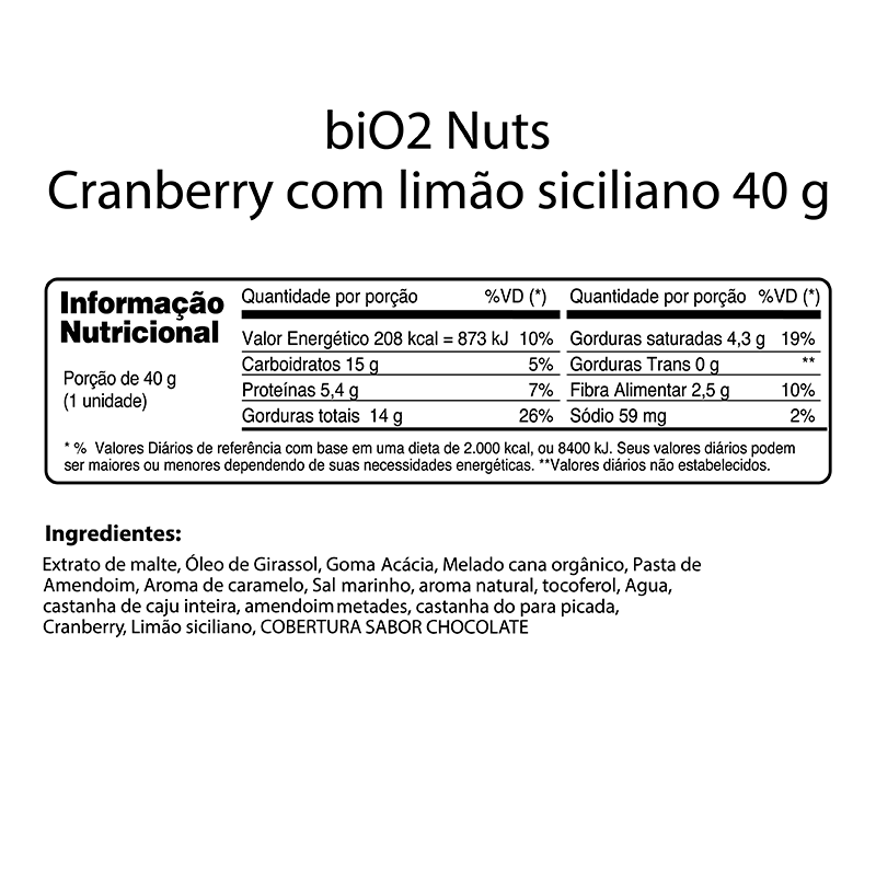 Informações nutricionais