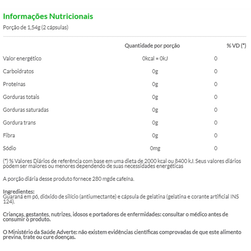 Informações nutricionais