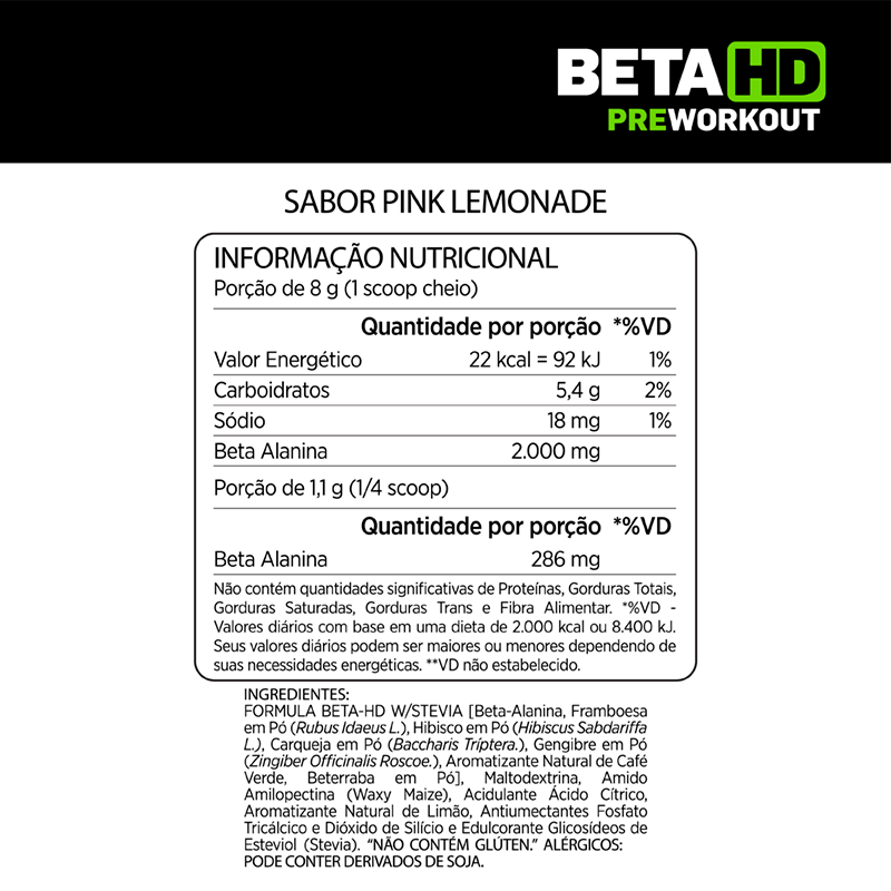 Informações nutricionais